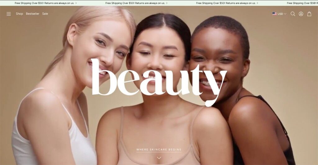 beauty and skincare shopify store development
