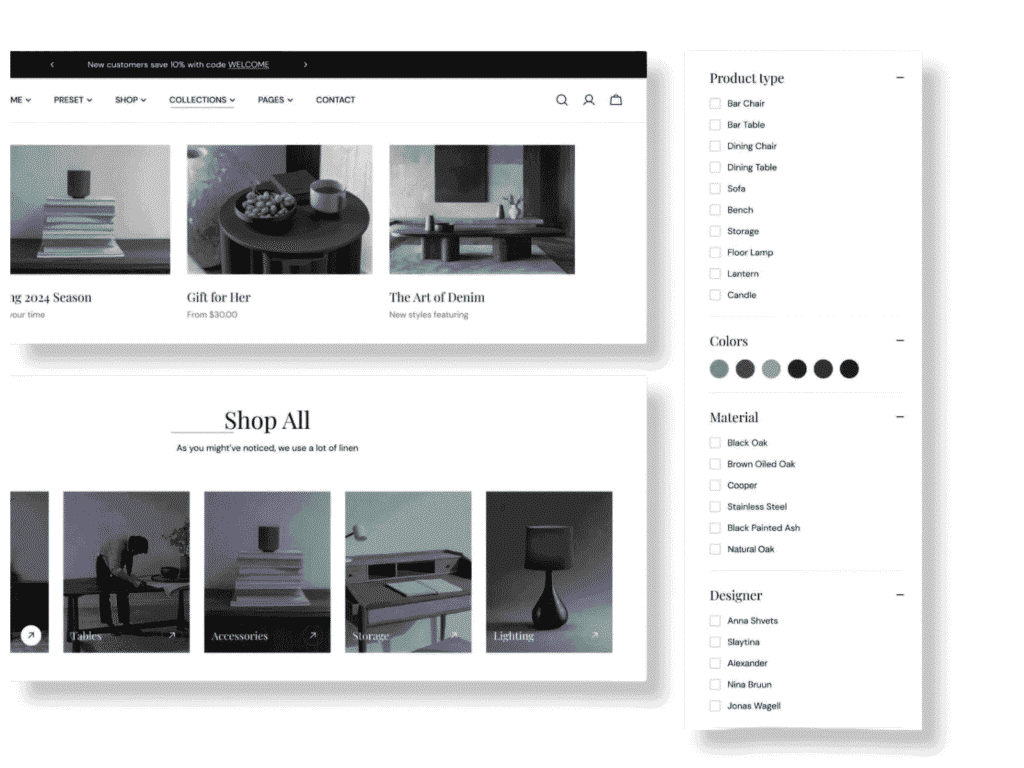 shopify website development and migration